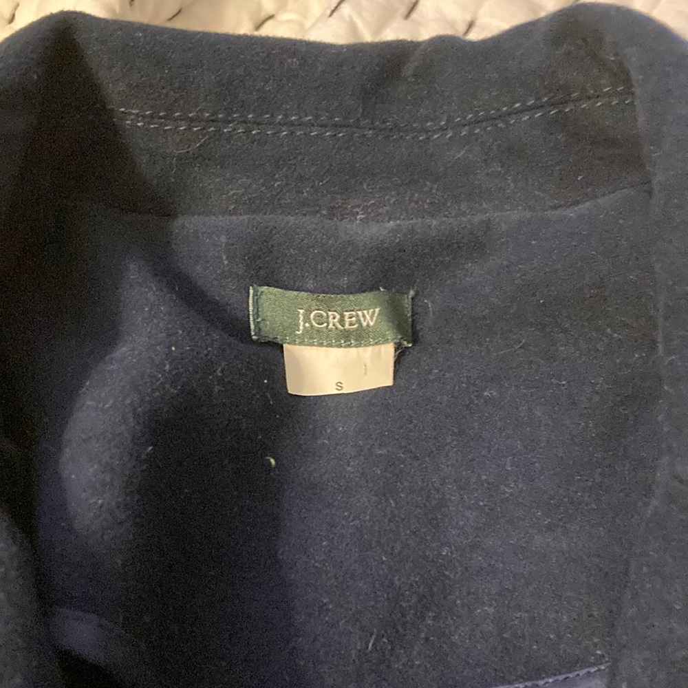 J. Crew Brushed Cotton Navy Blue Blazer, very good used condition. No stains.